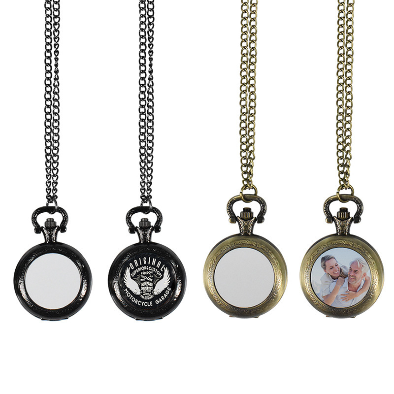 Vintage Fashion Jewelry - Collier pendentif montre de poche vintage