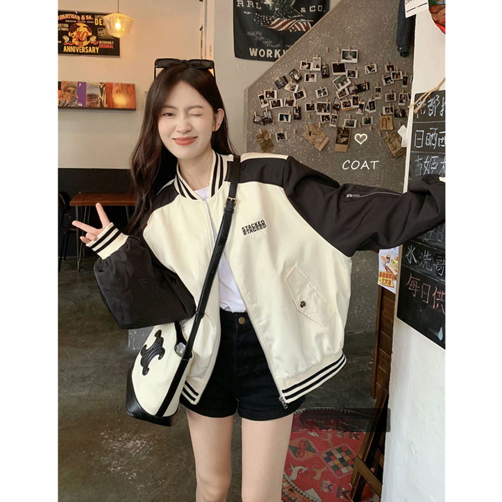 Varsity Jacket Wool - Vestes de baseball violettes pour femmes,