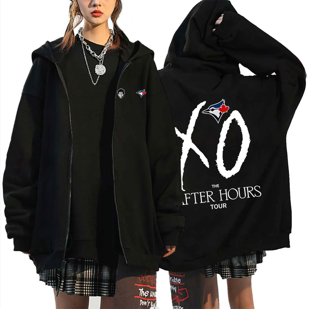 Vintage Fashion Pop Up - Sweat à capuche zippé The Weeknd