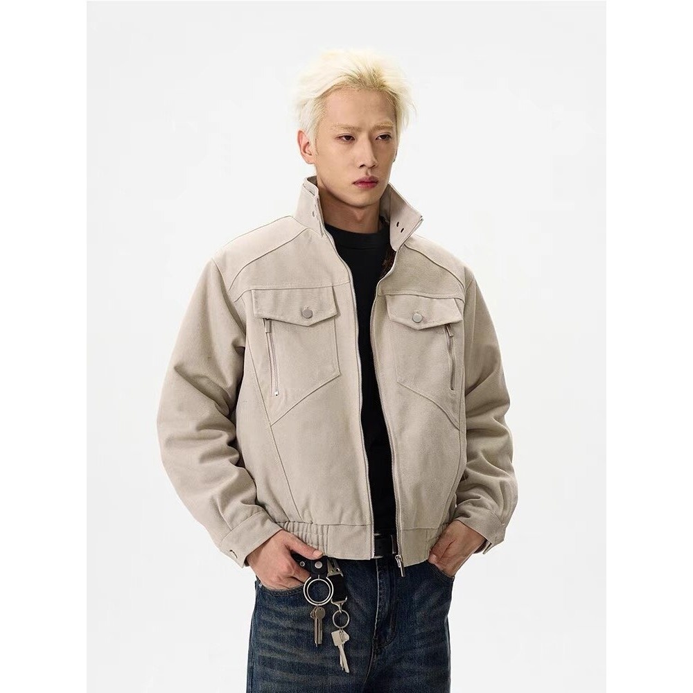 Varsity Jacket Wool - Veste d'hiver pour homme, manteau asymétrique