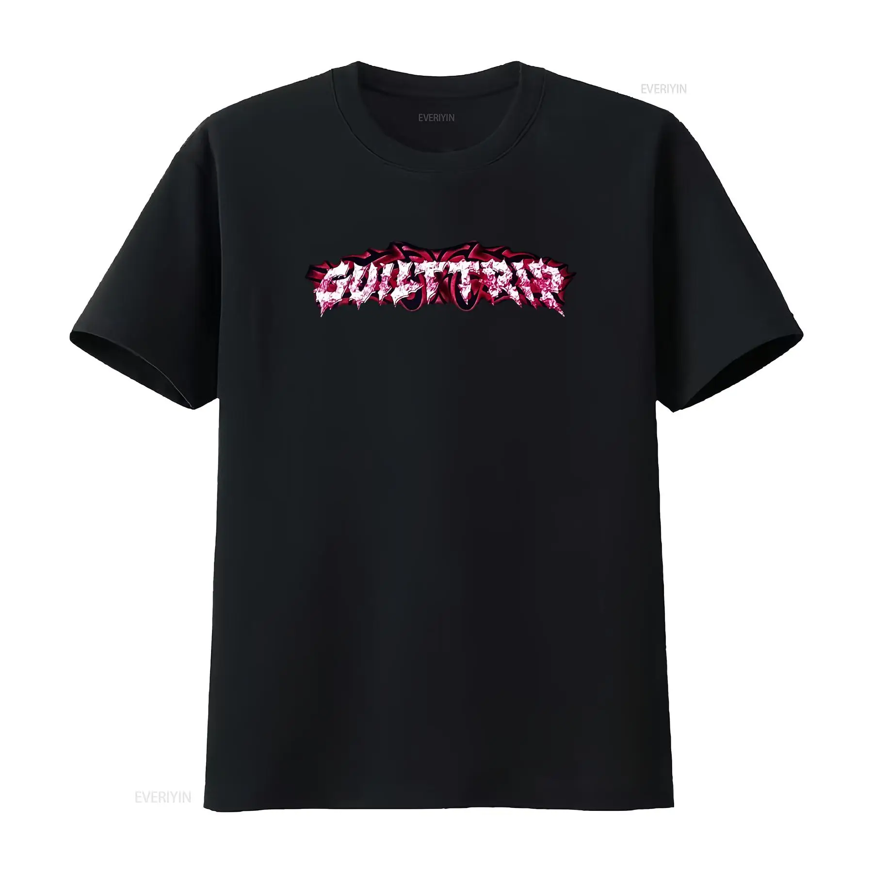 Vintage Fashion Font - T-shirt décontracté unisexe style streetwear sombre,