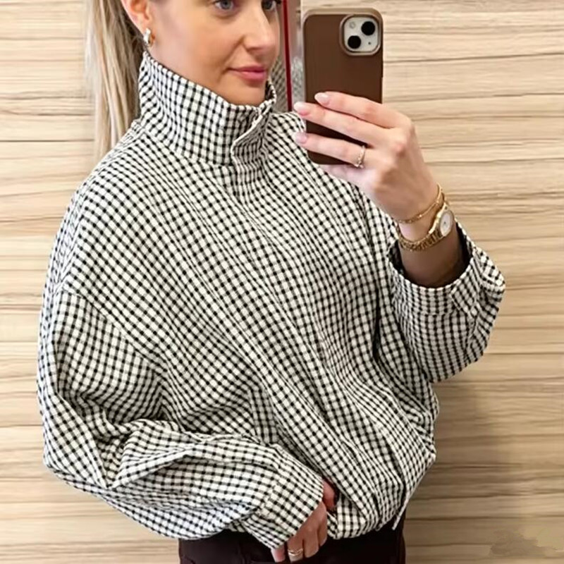 Blouson Bomber à Carreaux Femm - Varsity Jacket Wool avis et prix