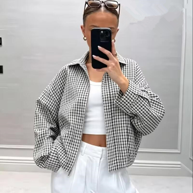 Blouson Bomber à Carreaux Femm - Varsity Jacket Wool avis et prix