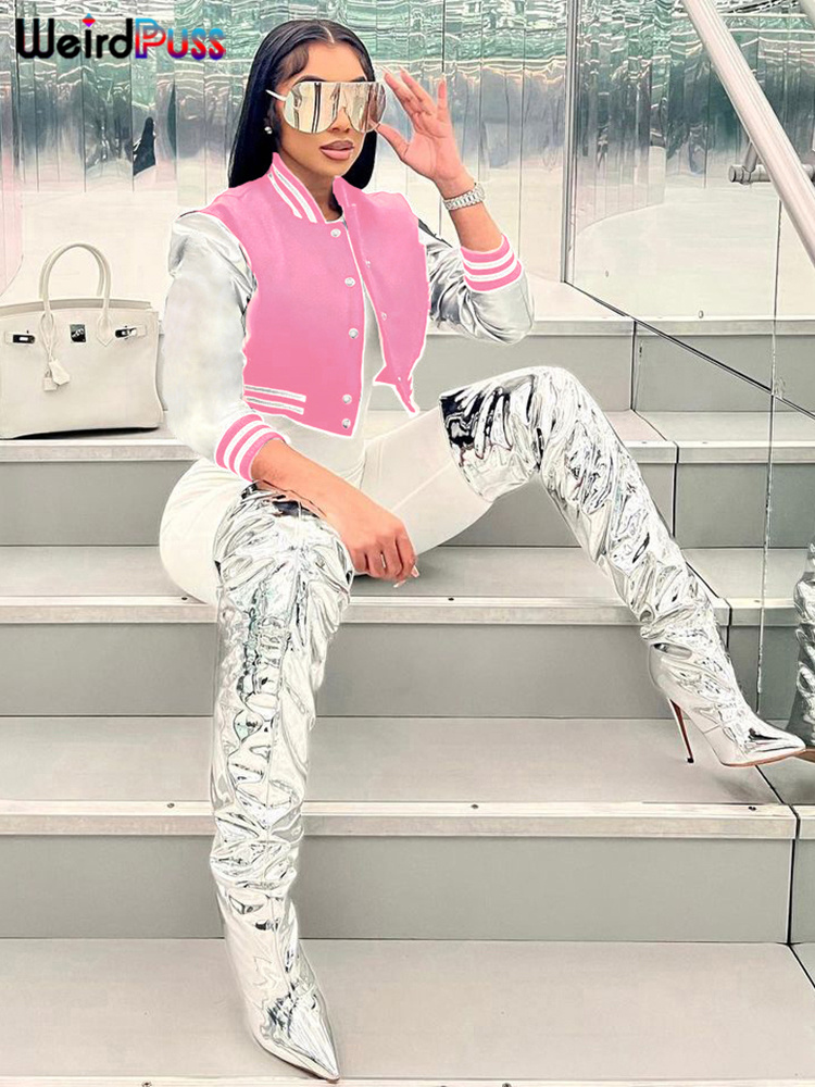 Weird Puss-Veste Courte en Cui - Varsity Jacket Wool avis et prix